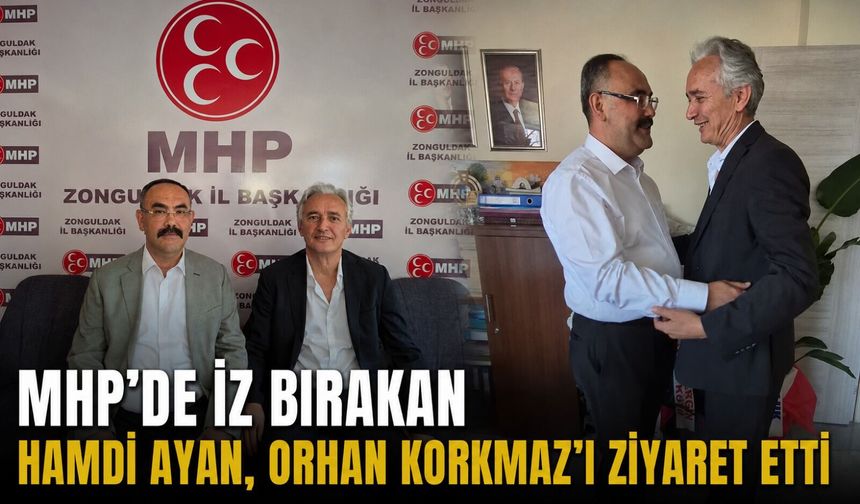 MHP'de iz bırakan Hamdi Ayan, Orhan Korkmaz'ı ziyaret etti