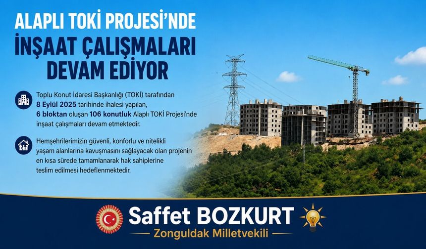 106 konutluk TOKİ Projesi’nde inşaat çalışmaları sürüyor