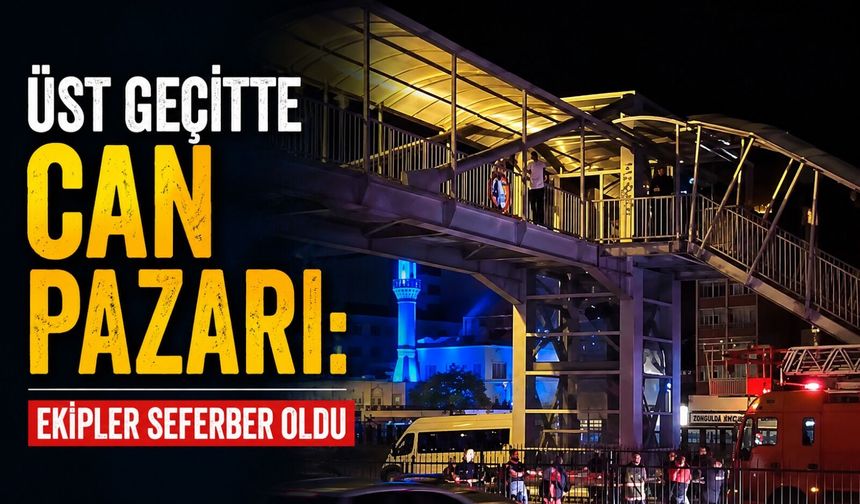 Üst geçitte can pazarı: Ekipler seferber oldu