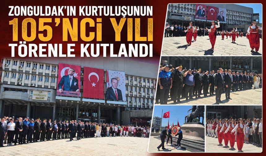 Zonguldak'ın kurtuluşunun 105'nci yılı törenle kutlandı