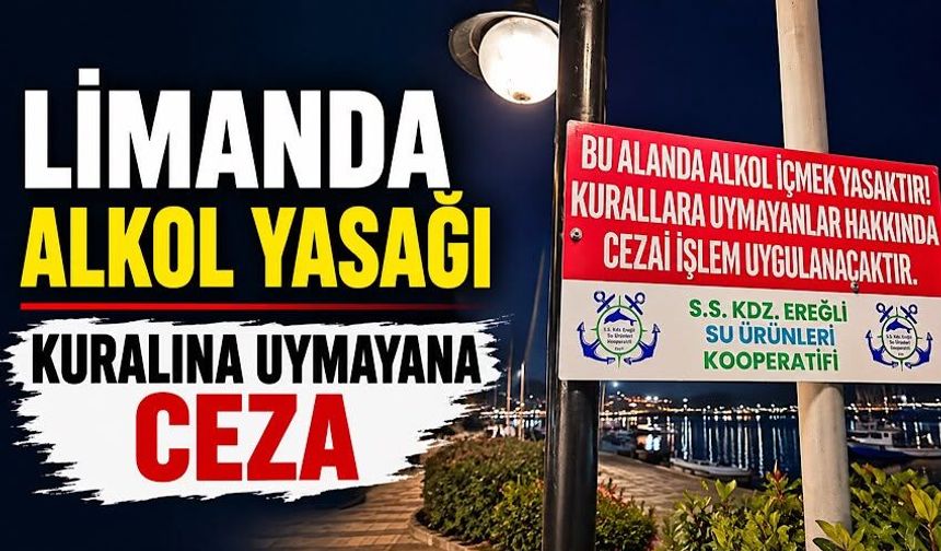 Limanda alkol yasağı kuralına uymayana ceza