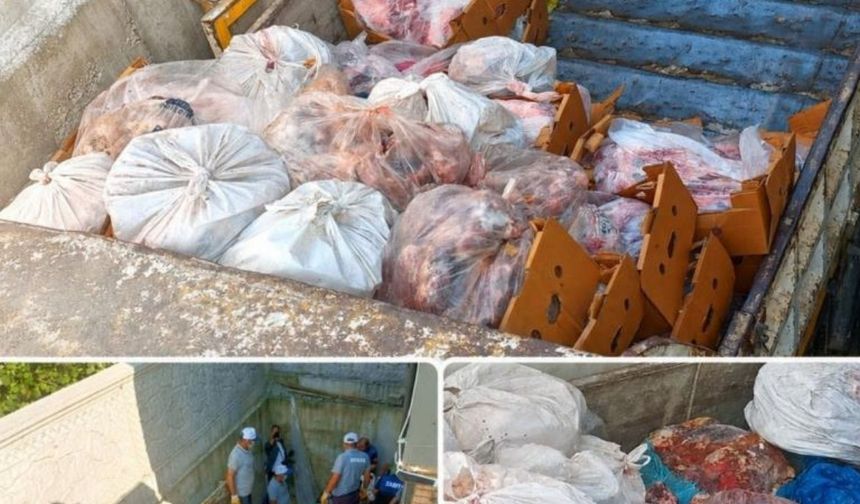 Bir işletmede 5 buçuk ton etiketsiz et ele geçirildi