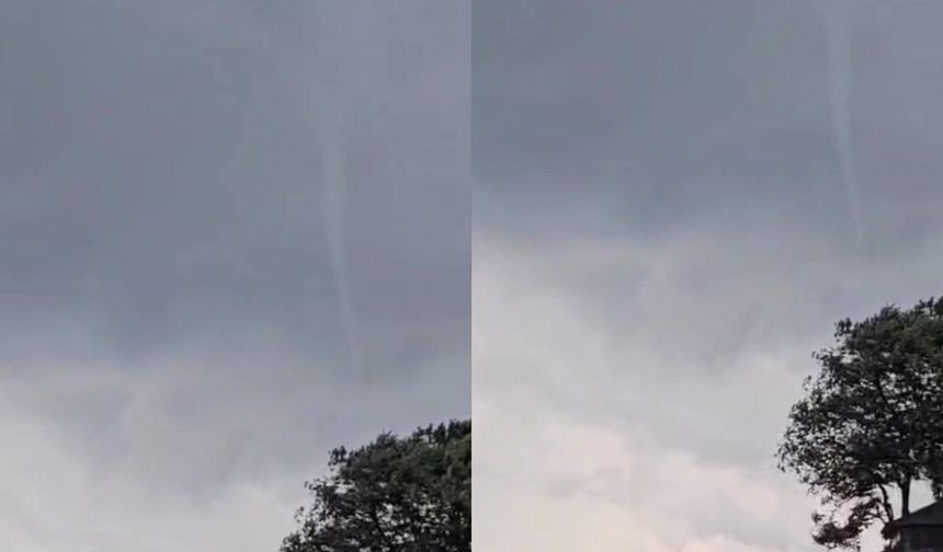Denizden yükselen hortum korku dolu anlar yaşattı