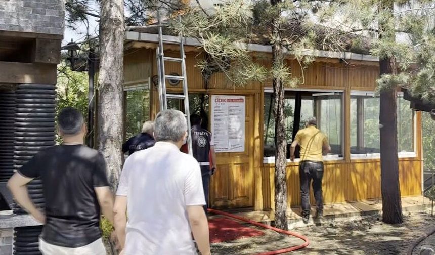 Tesiste çıkan yangın ormana sıçramadan söndürüldü
