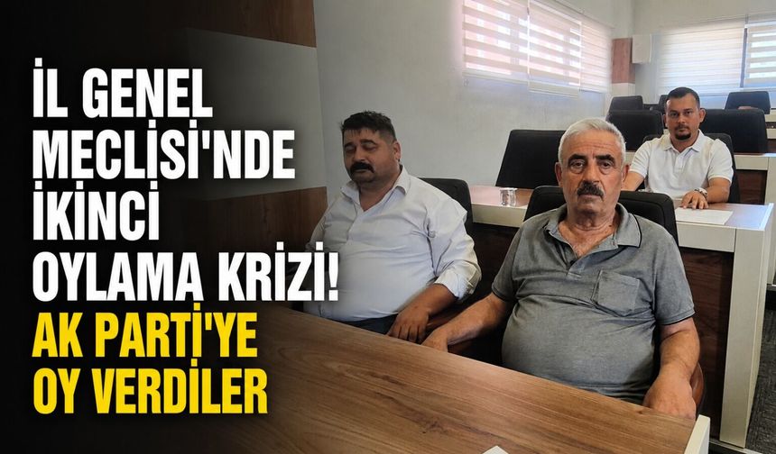 İl Genel Meclisi'nde ikinci oylama krizi! AK Parti'ye oy verdiler