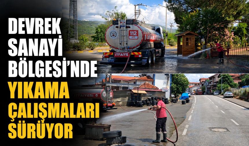 Devrek Sanayi Bölgesi'nde yıkama çalışmaları sürüyor