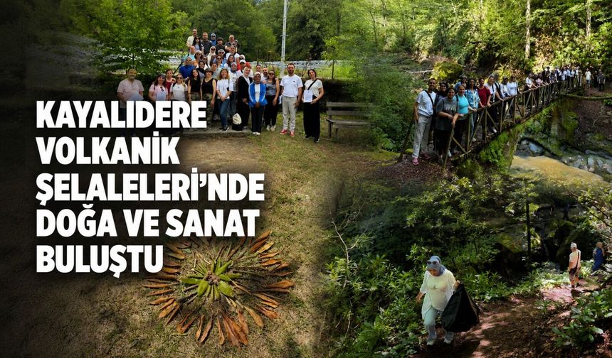 Kayalıdere Volkanik Şelaleleri'nde doğa ve sanat buluştu