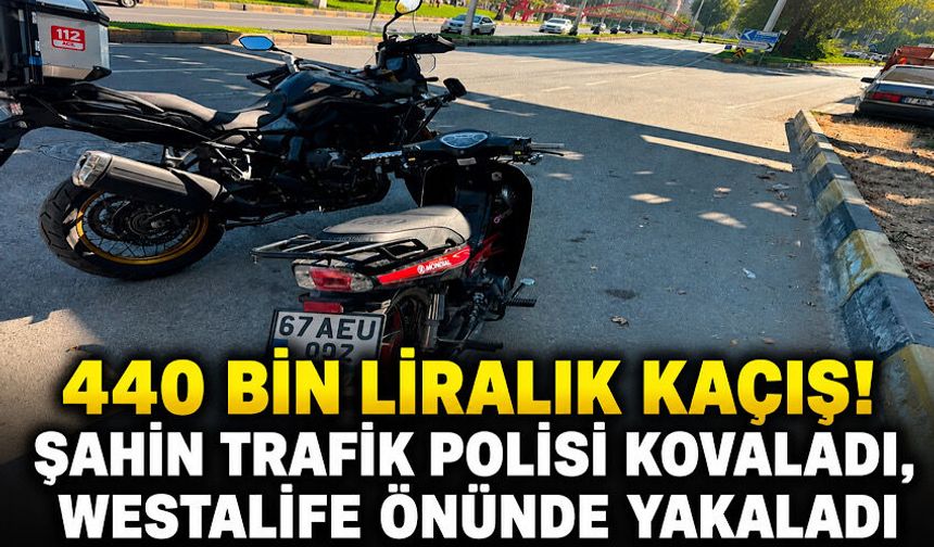 440 bin liralık kaçış! Şahin Trafik Polisi kovaladı, WestaLife önünde yakaladı