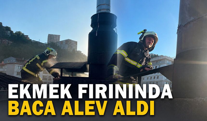 Ekmek fırınında baca alev aldı