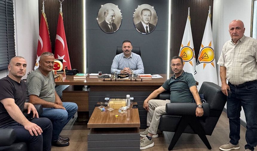 Çağlı Köyü heyetinden AK Parti İl Başkanı Mustafa Çağlayan’a ziyaret