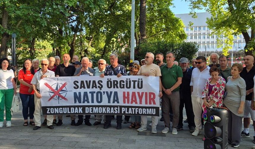 Zonguldak Demokrasi Platformu'ndan NATO Zirvesi protestosu