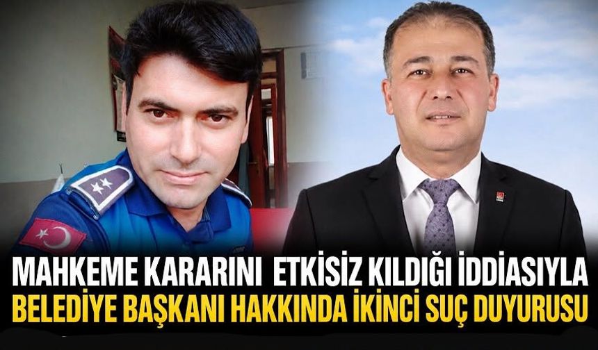 Mahkeme kararını etkisiz kıldığı iddiasıyla belediye başkanı hakkında ikinci suç duyurusu