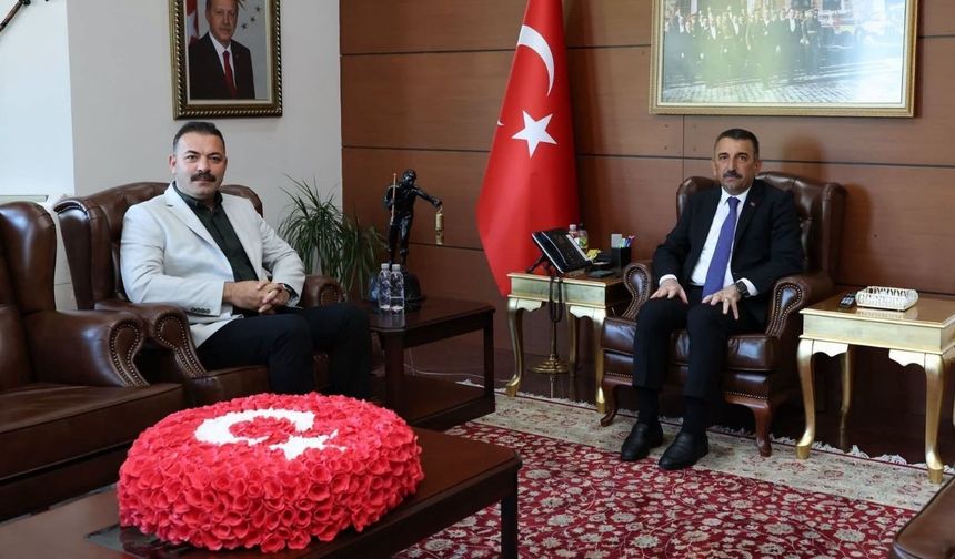 İl Başkanı Mustafa Çağlayan'dan Vali Osman Hacıbektaşoğlu'na ziyaret