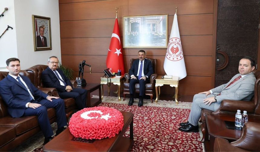 MEB Müfettişleri ve İl Millî Eğitim Müdürü’nden Vali Osman Hacıbektaşoğlu'na ziyaret