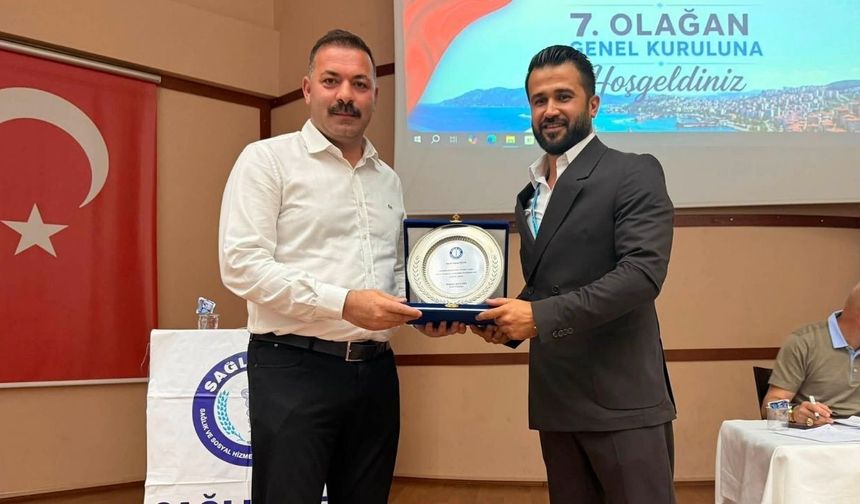 İl Başkanı Mustafa Çağlayan, Sağlık-Sen Genel Kurulu'na katıldı