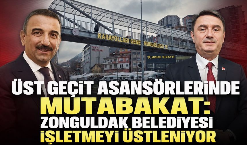 Üst geçit asansörlerinde mutabakat: Zonguldak Belediyesi işletmeyi üstleniyor