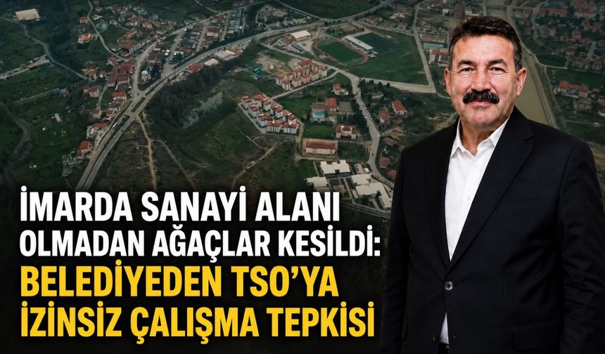 İmarda sanayi alanı olmadan ağaçlar kesildi: Belediyeden TSO’ya izinsiz çalışma tepkisi