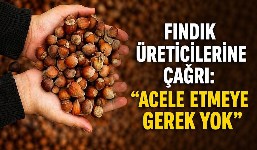 Fındık üreticilerine çağrı: “Acele etmeye gerek yok”