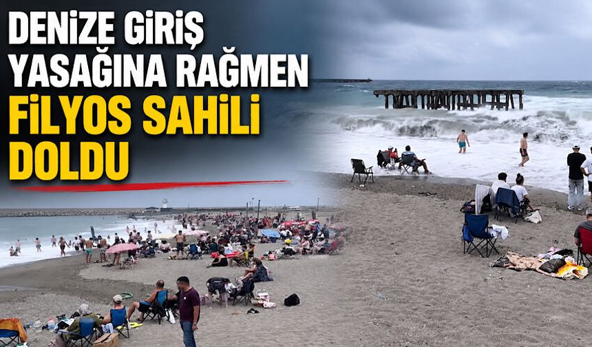 Denize giriş yasağına rağmen Filyos sahili doldu