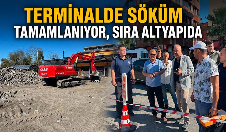 Terminalde söküm tamamlanıyor, sıra altyapıda