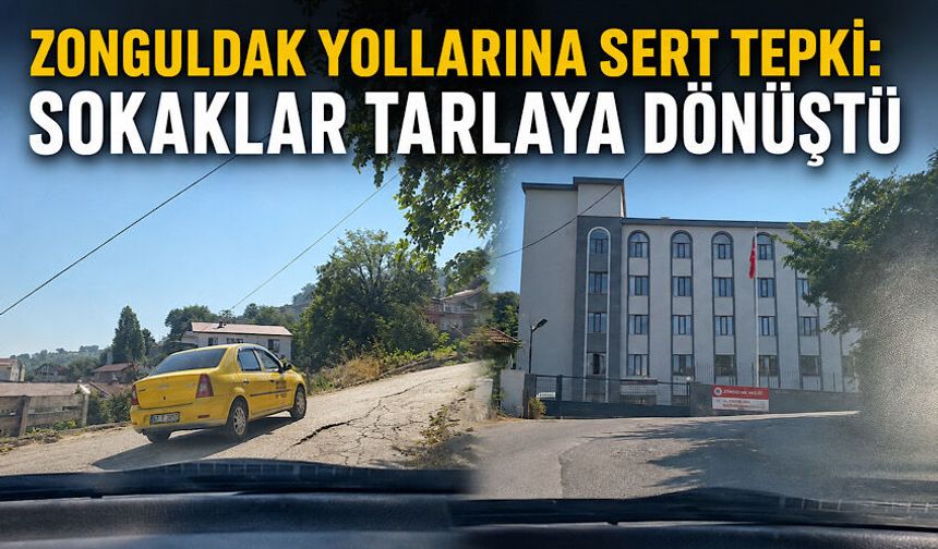 Zonguldak yollarına sert tepki: Sokaklar tarlaya dönüştü