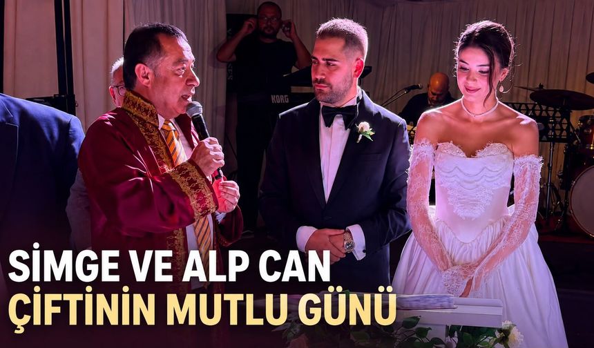 Simge ve Alp Can çiftinin mutlu günü