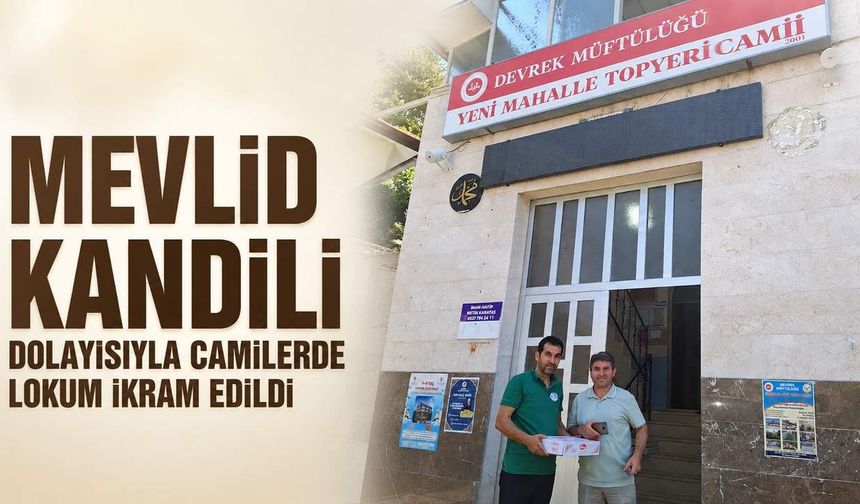 Mevlid Kandili dolayısıyla camilerde lokum İkram edildi