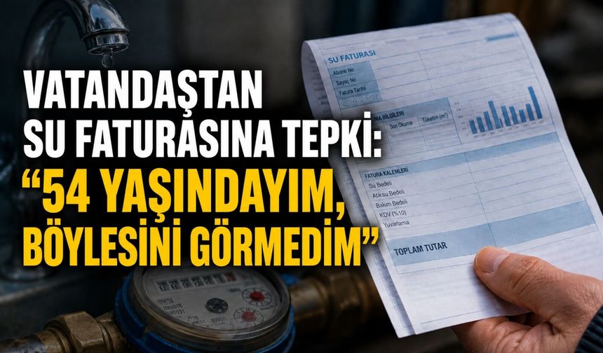 Vatandaştan su faturasına tepki: “54 yaşındayım, böylesini görmedim”