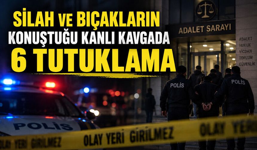 Silah ve bıçakların konuştuğu kanlı kavgada 6 tutuklama