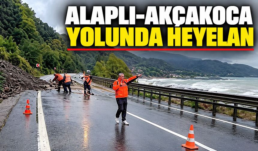 Alaplı-Akçakoca yolunda heyelan
