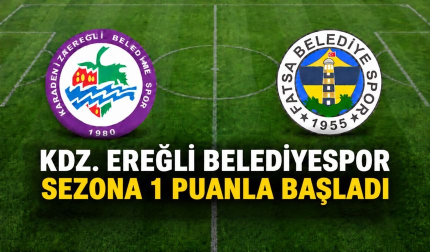 Kdz. Ereğli Belediyespor sezona 1 puanla başladı