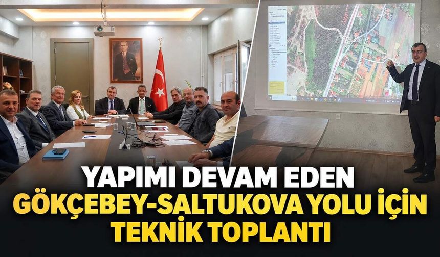 Yapımı devam eden Gökçebey-Saltukova yolu için teknik toplantı