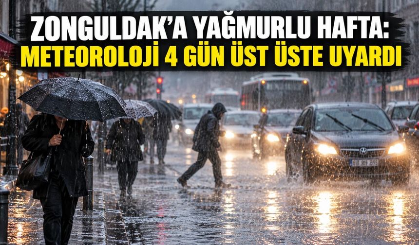 Zonguldak’a yağmurlu hafta: Meteoroloji 4 gün üst üste uyardı