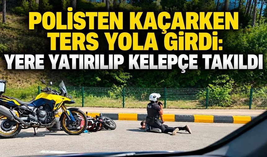 Polisten kaçarken ters yola girdi: Yere yatırılıp kelepçe takıldı