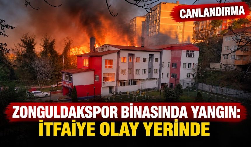 Zonguldakspor binasında yangın: İtfaiye olay yerinde