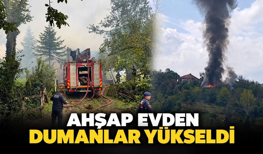 Ahşap evden dumanlar yükseldi