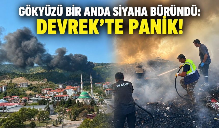 Gökyüzü bir anda siyaha büründü: Devrek’te panik!