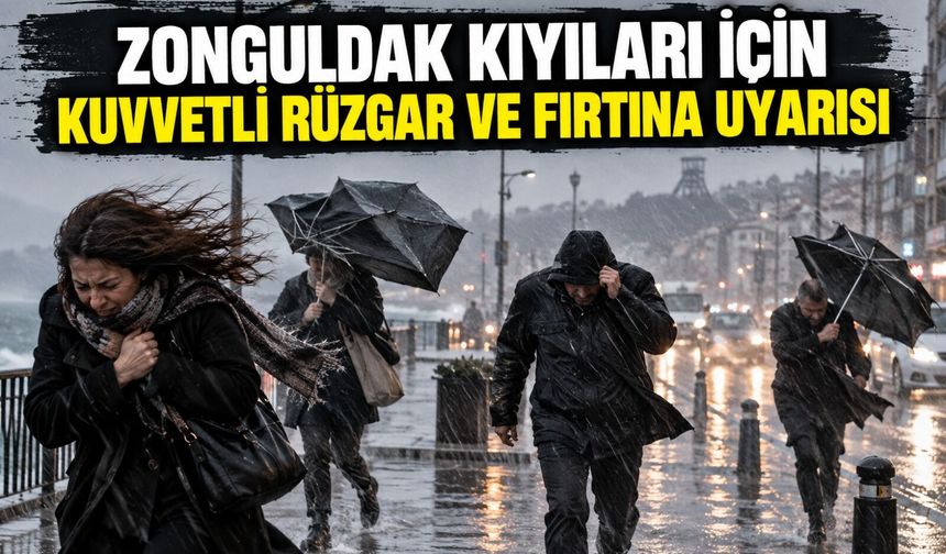 Zonguldak kıyıları için kuvvetli rüzgar ve fırtına uyarısı
