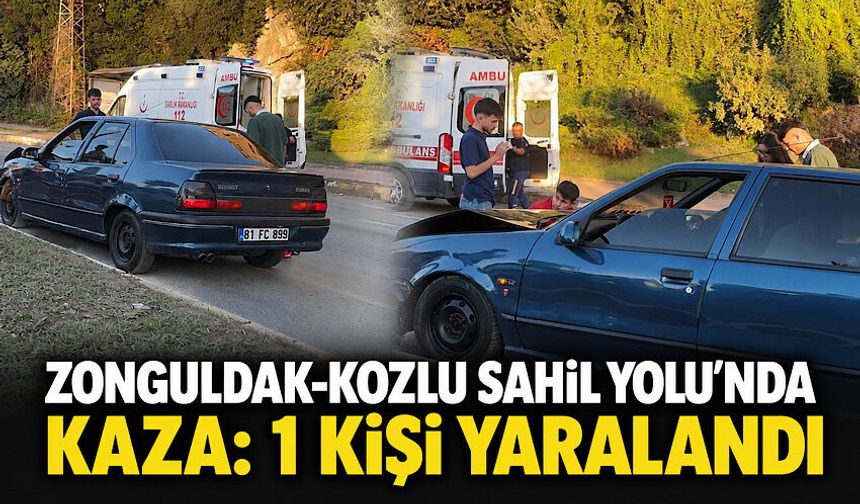 Zonguldak-Kozlu Sahil Yolu’nda kaza: 1 kişi yaralandı