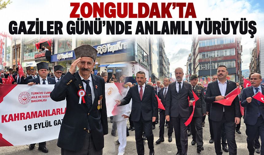 Zonguldak’ta Gaziler Günü'nde anlamlı yürüyüş