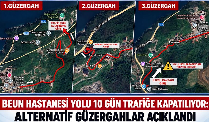 BEUN Hastanesi yolu 10 gün trafiğe kapatılıyor: Alternatif güzergahlar açıklandı