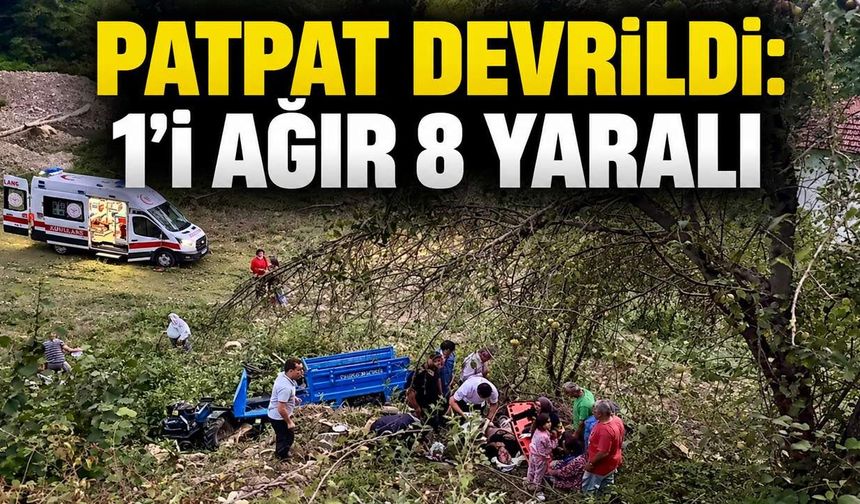 Patpat devrildi: 1'i ağır 8 yaralı