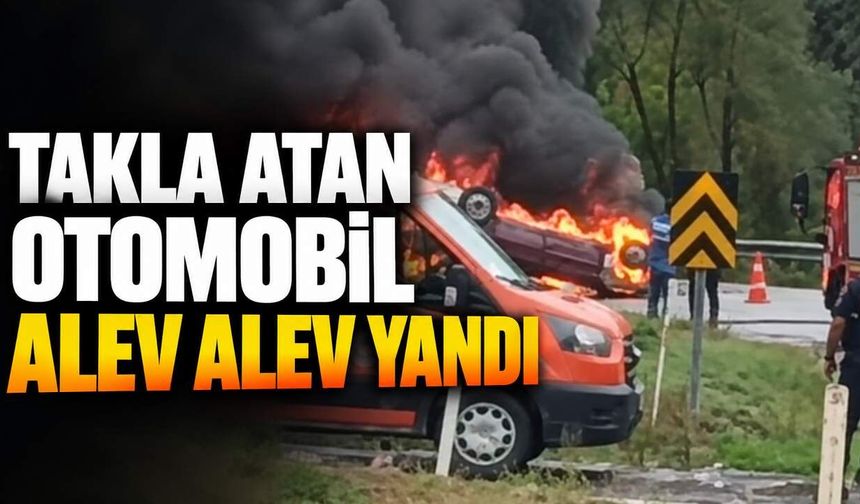 Zonguldak-Ankara yolu Karaman mevkiinde sürücüsünün direksiyon hakimiyetini kaybetmesi sonucu kontrolden çıkan otomobil