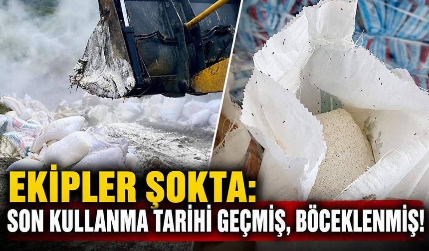 Ekipler şokta: Son kullanma tarihi geçmiş, böceklenmiş!