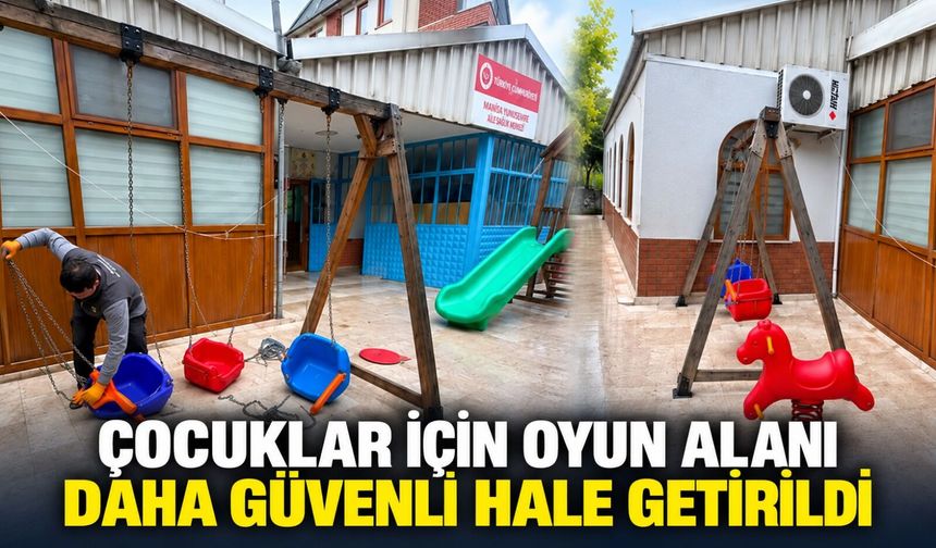 Çocuklar için oyun alanı daha güvenli hale getirildi