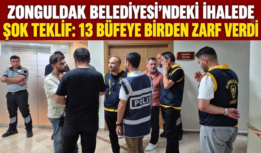 Zonguldak Belediyesi'ndeki ihalede şok teklif: 13 büfeye birden zarf verdi