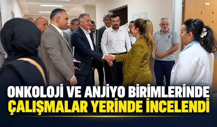 Onkoloji ve anjiyo birimlerinde çalışmalar yerinde incelendi