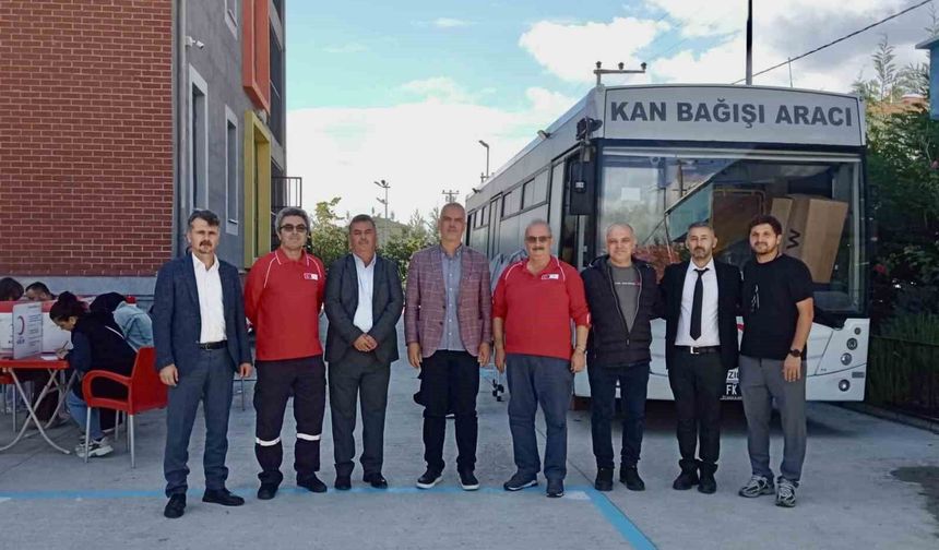 Okulda kan bağışı etkinliğinde 71 ünite kan bağışlandı