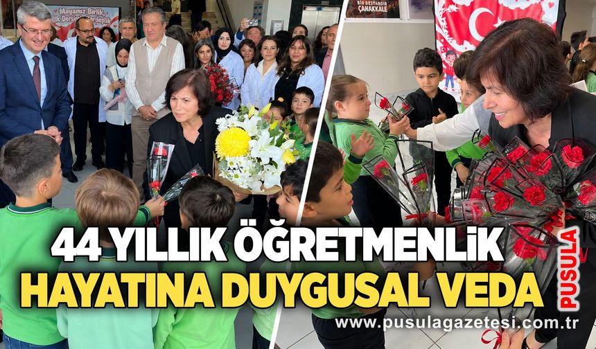 44 yıllık öğretmenlik hayatına duygusal veda