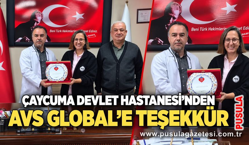 Çaycuma Devlet Hastanesi’nden AVS Global’e teşekkür